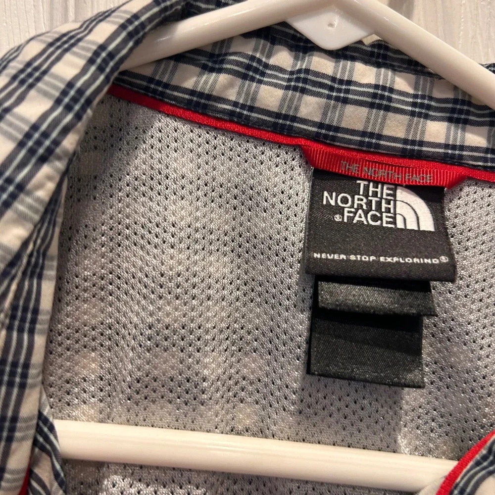 The North Face Mens Plaid Short‎ Sleeve Button Up Shirt Sz L Hiking Camping Gorp
